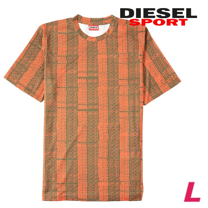 半袖Tシャツ カットソー メンズ AMTEE-LANDON-HT27 総柄ロゴプリント 吸汗速乾 die-m-t-g4-562