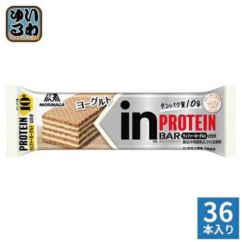 森永製菓 inバー プロテイン ヨーグルト 36本 (12本入×3 まとめ買い) 手軽 小腹 バータイプ