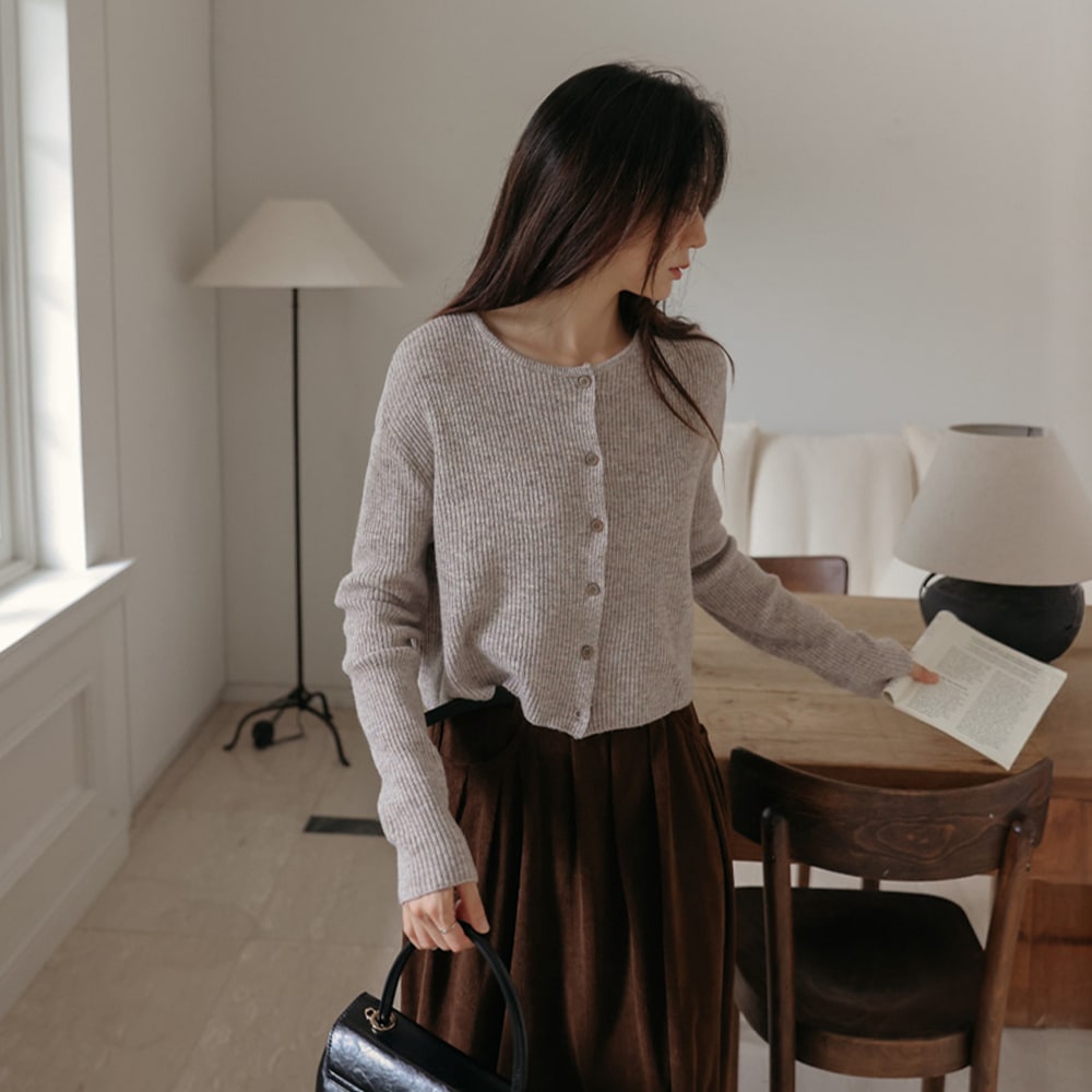 オールズのしっとりカシミヤゴルジニットカーディガン