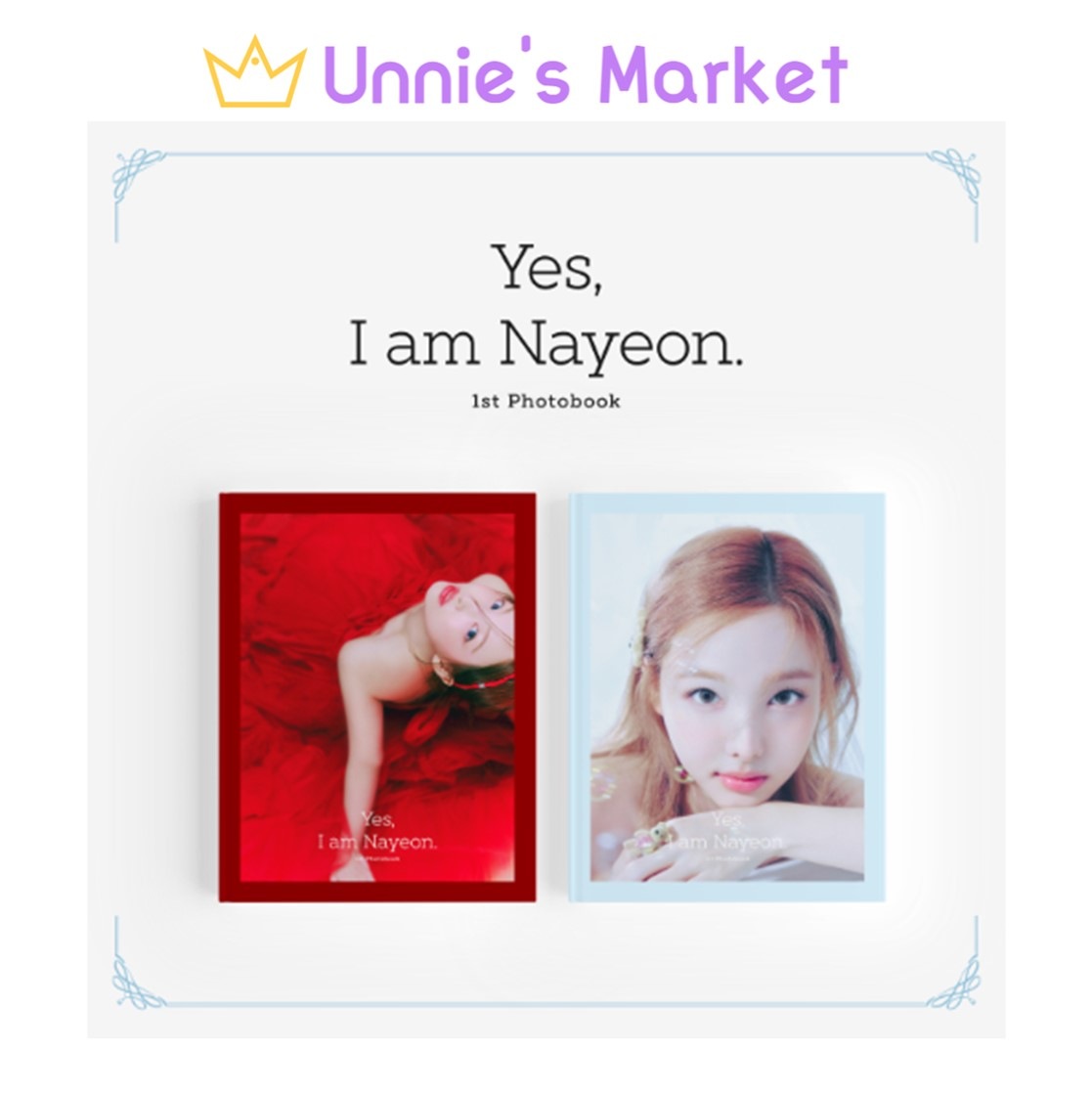 NAYEON (TWICE) - Yes, I am Nayeon. (Sky Ver. / Burgundy Ver.) + Free Photocard 1EA(fan-made)