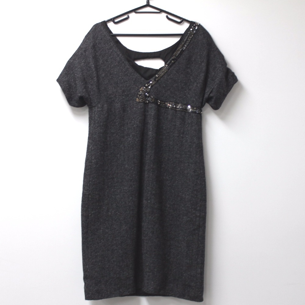 ALBERTA FERRETTI アルベルタフェレッティ ワンピース ビジュー スパンコール グレー