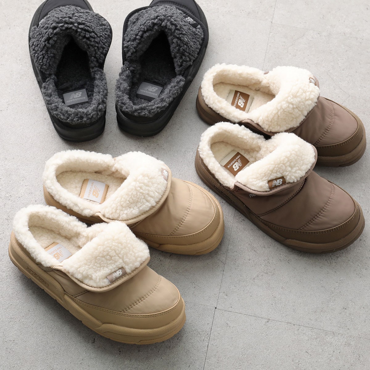 New Balance ニューバランス スリッポン PUFLEE V2 パフリー SD3405 レディース ミュール ボア 軽量 スリッパ シューズ 靴 カラー3色