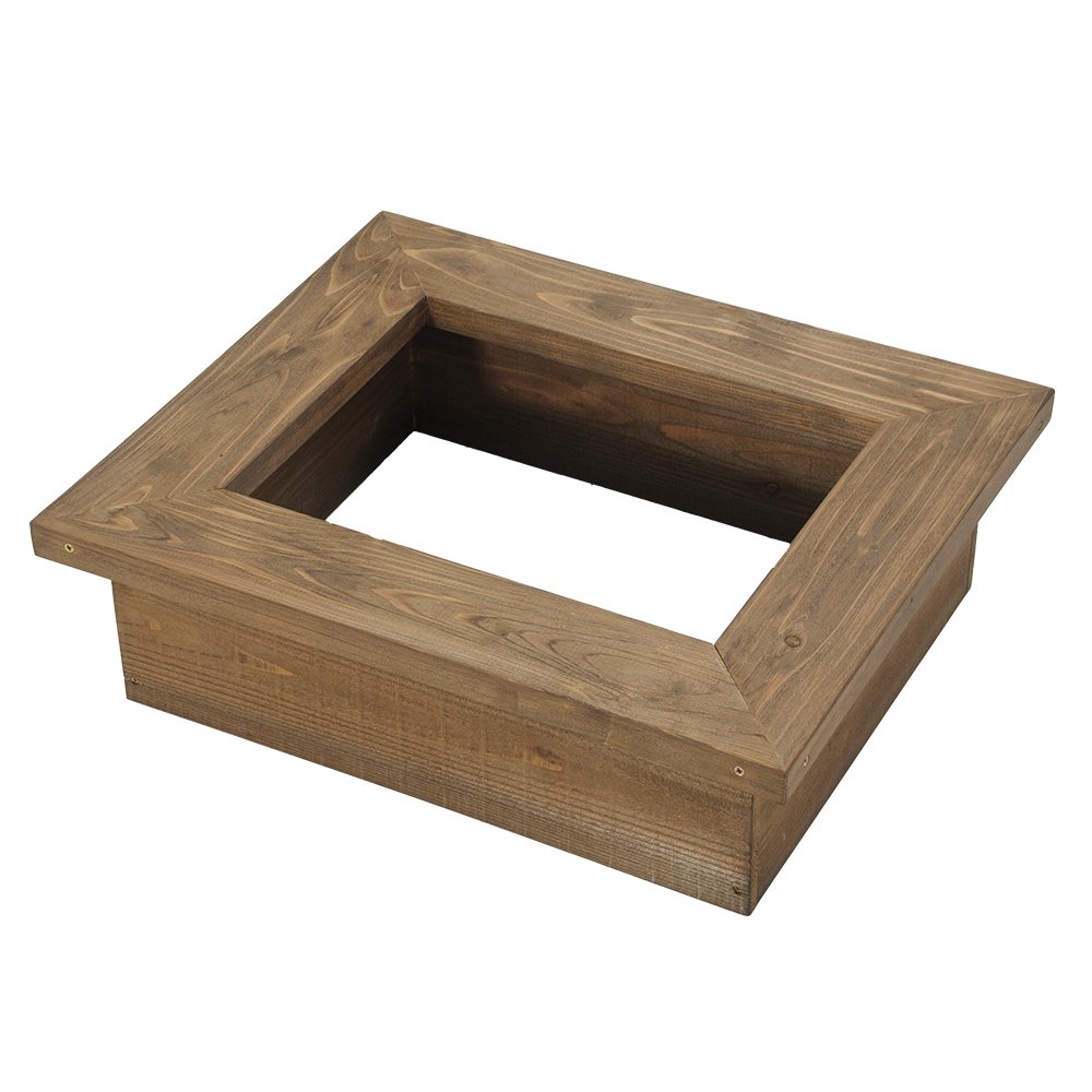 睡蓮鉢　ビオトープ用　木製枠　角型タライ　フラットに対応　Ｗ５３５XＬ４４５XＨ１６７ｍｍ（１個）　ＣＲＣ90―06―25―00―00