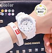 腕時計 レディース 女性用 丸形 サークルアナログ 黒 白 おしゃれ カジュアル かわいい リチウム シンプル プレセント