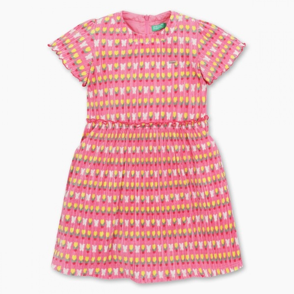 [ベネトンキッズ] ベネトンキッズチューリッププリーツワンピース QAOP25431 PK