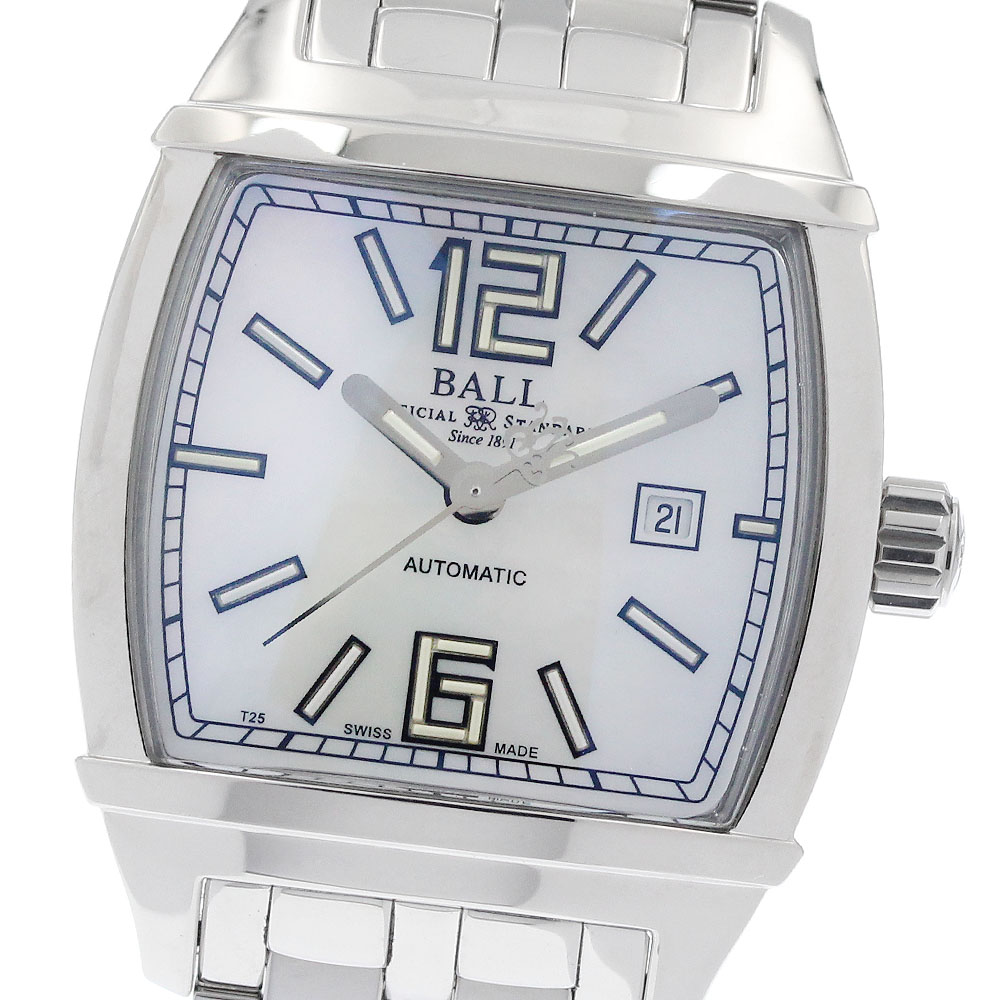 ボールウォッチ BALLWATCH NL1068D-L3AJ-WH コンダクター トランセンデント デイト 自動巻き レディース 極美品 保証書付き_956351【中古】