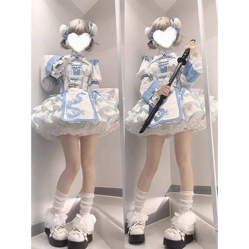 中チャイナドレス改良ヤビ中少女ロリータドレス二元規格