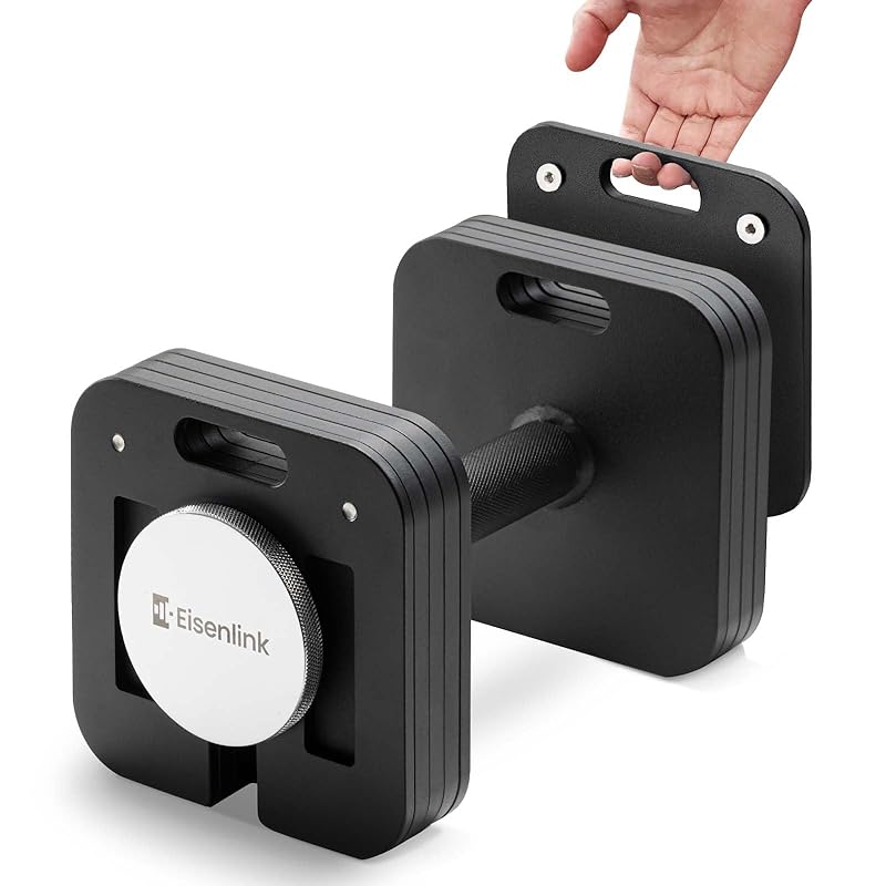 Eisenlink 可変式ダンベル 4KG～20KG 2KG刻み 9段階調整 四角形モデル 純鋼鋳造 家庭用