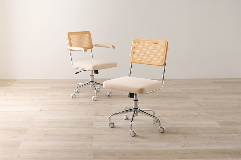 オフィスチェア デスクチェア 椅子 チェア 学習椅子 パソコンチェア 社長椅子 ワークチェア チェアー おしゃれ イス 事務椅子 ラタン調 ホワイト レザー