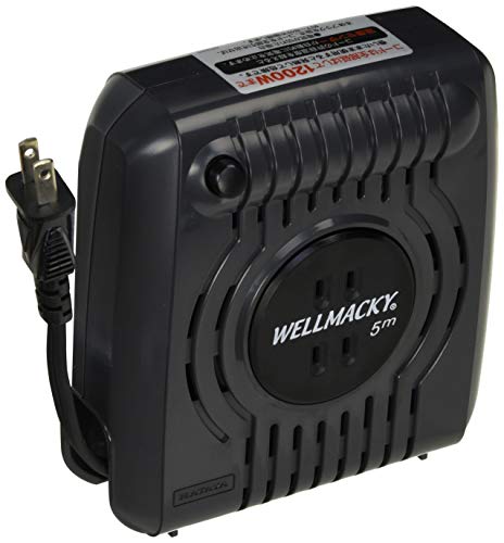 ハタヤ (HATAYA) コードリール 屋内用 ウェルマッキー 100V型 手動巻 5m 温度センサー内蔵 (電線溶解防止機能) コンセント2個 コンパクト 家庭用 ギフト用 マックリール WM...