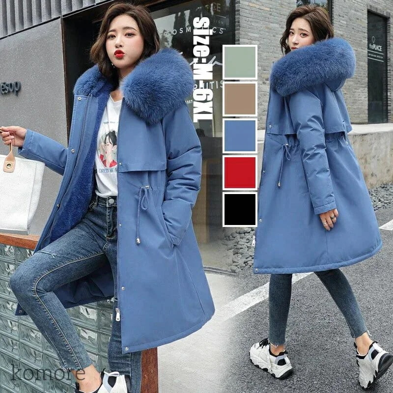 【人気商品超目玉】おしゃれ 気質 中綿コート レディース ロングコート アウター 裏起毛 裏ボア 冬服 防寒着 暖かい 厚手 フード付き カジュアル オシャレ ゆったり きれいめ ファー 長袖 通勤ブ