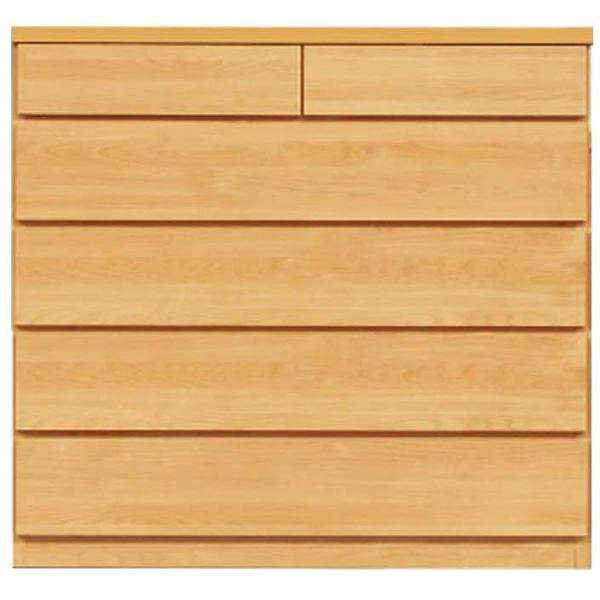 頑丈薄型 チェスト 収納棚 5段 幅90cm ナチュラル木目調 奥行30cm 日本製 『ウスピッタ』