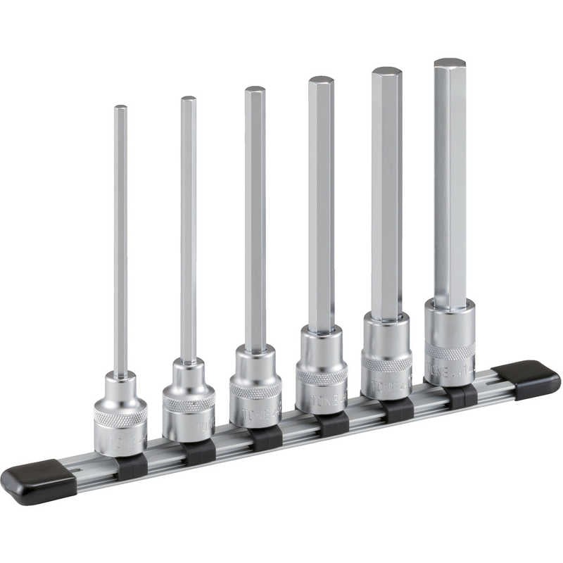 TONE 超ロングヘキサゴンソケットセット(ホルダー付) HH406LL
