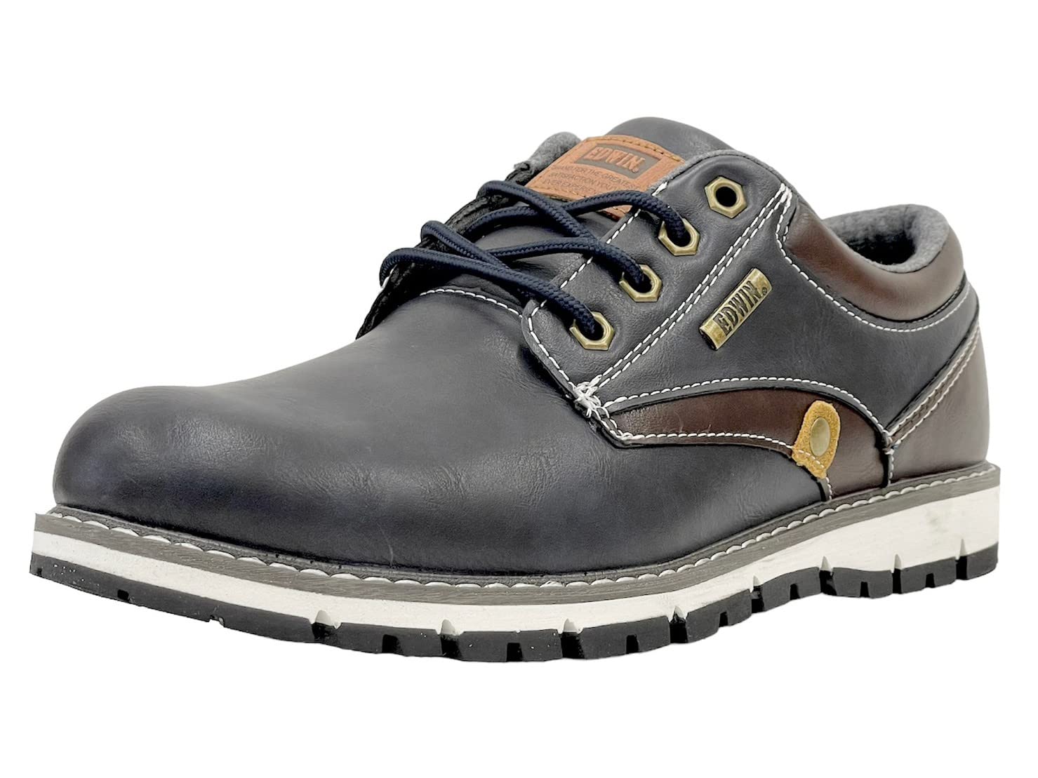 [エドウイン] カジュアルスニーカー スニーカー シューズ プレーンデザイン ビジカジ カジュアル 靴ひも おしゃれ 防水 防滑 軽量 シンプル 3E 幅広 ふかふか クッション 足への負担を軽減 メ 5,888円