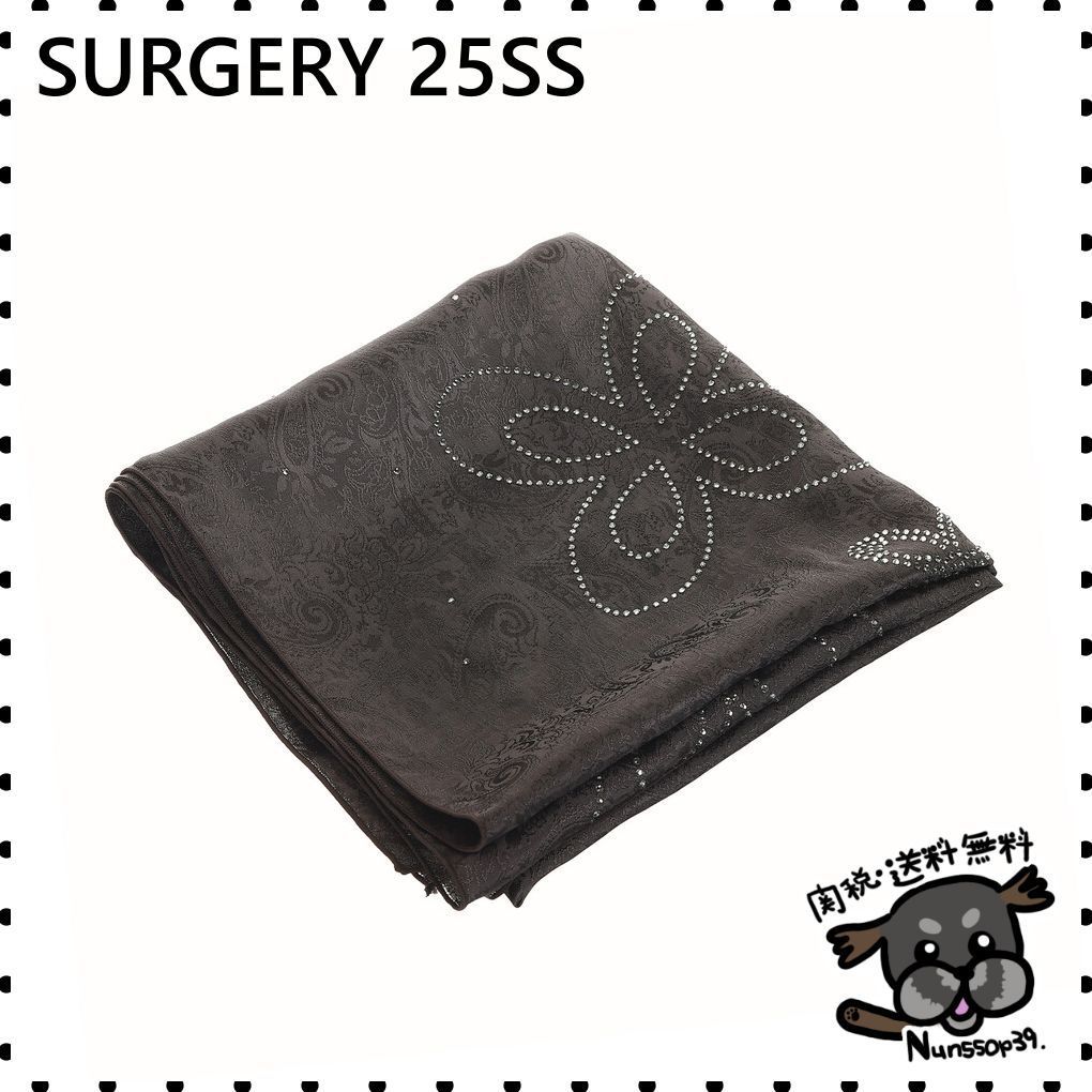 【SURGERY】paisley ice clover scarf charcoal