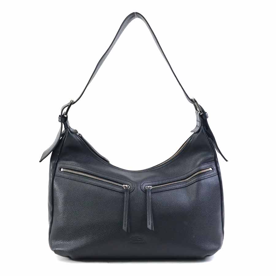 ロンシャン Longchamp ショルダーバッグ レザー ブラック レディース h32063k