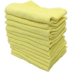 （まとめ買い）カラータオル（総パイル） 200匁 イエロー 12枚入 [x3]