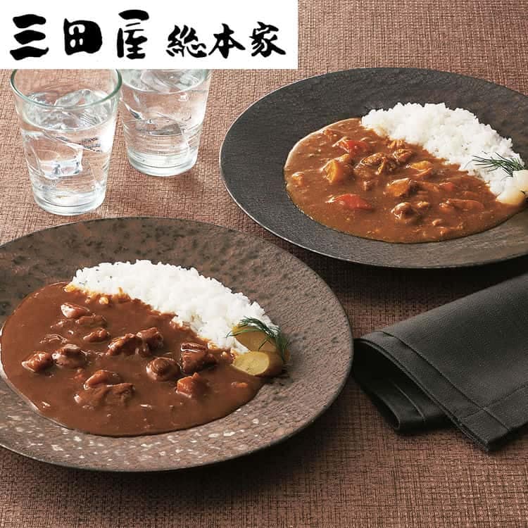 三田屋総本家 カレー詰合せ（ギフト） F 黒毛和牛ビーフカレー210g2黒鶏チキンカレー210g2黒豚ポークカレー210g2国産 牛牛すき焼丼180g2味極まる黒毛和牛ビーフカレーDX2 お歳暮 お中