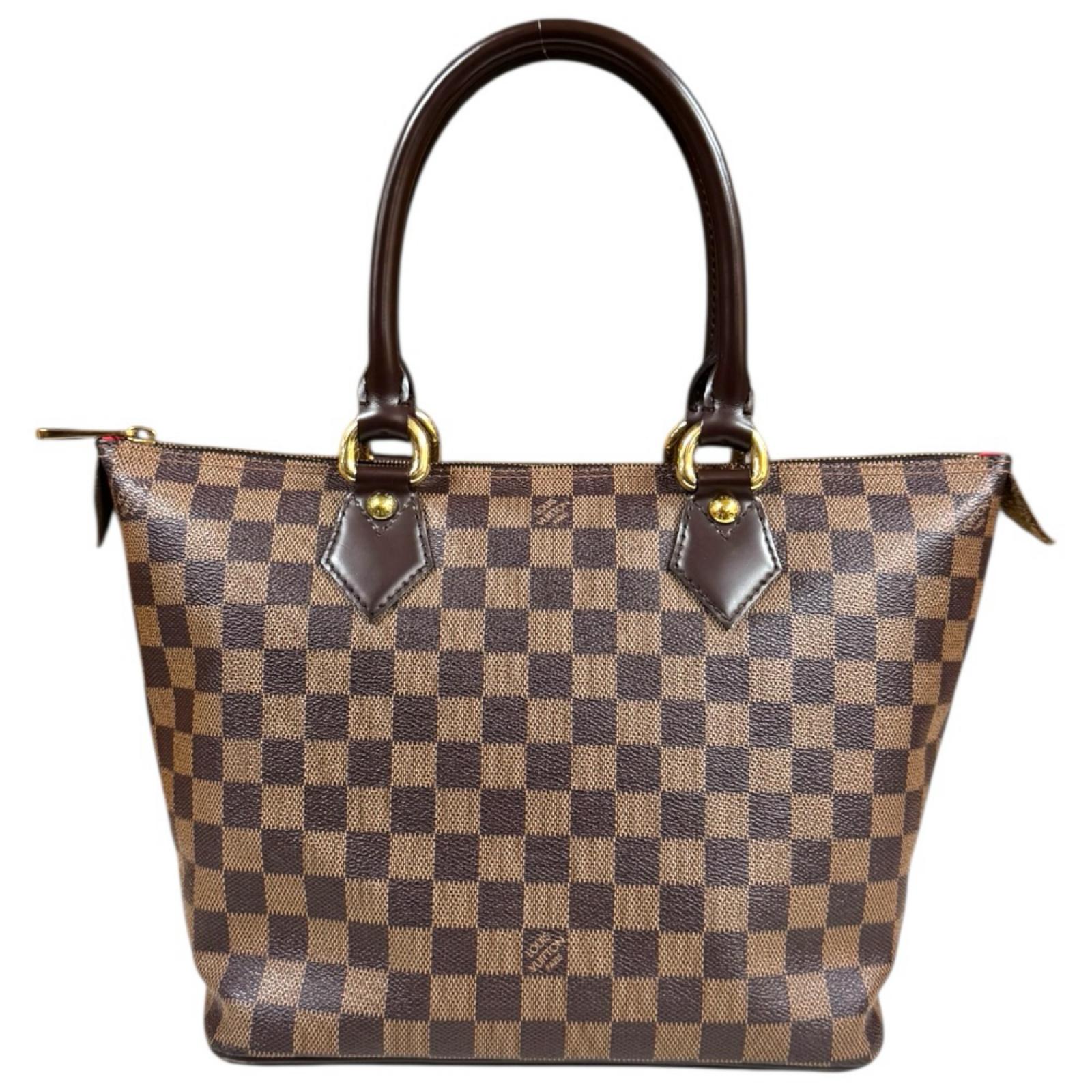 ルイヴィトン サレヤPM ダミエ ハンドバッグ ダミエキャンバス N51183 ブラウン LOUIS VUITTON 中古