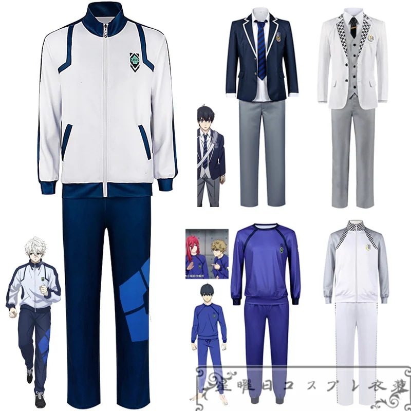 [今日は安い-出荷が早い]ブルーロック 全員運動服 ジャージ 潔世一 御影玲王 スーツ コスプレ衣装 コスチュームイベント ハロウィン 仮装 変装品質良い 店舗お勧め
