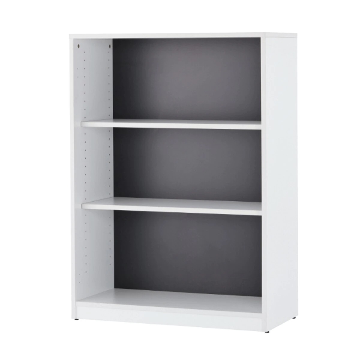 シェルフ 3段 ファイルラック 木製 プリーマ2 約幅80cm 書棚 ラック 棚 書庫 収納家具 ファイル棚 カルテラック A4対応 グレー 背面化粧 アジャスター 収納 法人限定