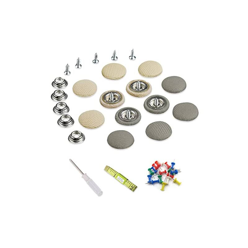 MMSH 自動車ルーフヘッドライナー 修理ボタンリベット カールーフ 自動車屋根垂れ 修理 天井補修 １００個 (グレー)