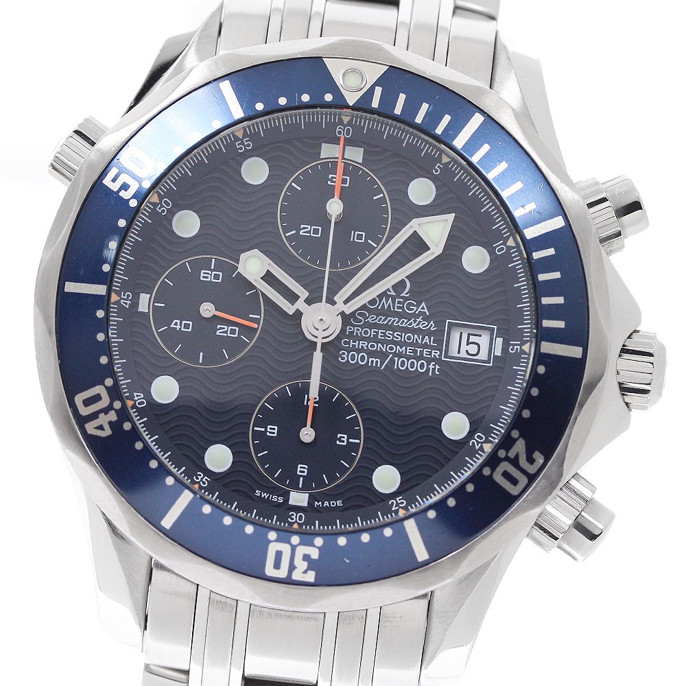 オメガ OMEGA 2599.80 シーマスター300 デイト クロノグラフ 自動巻き メンズ 保証書付き_952003【中古】