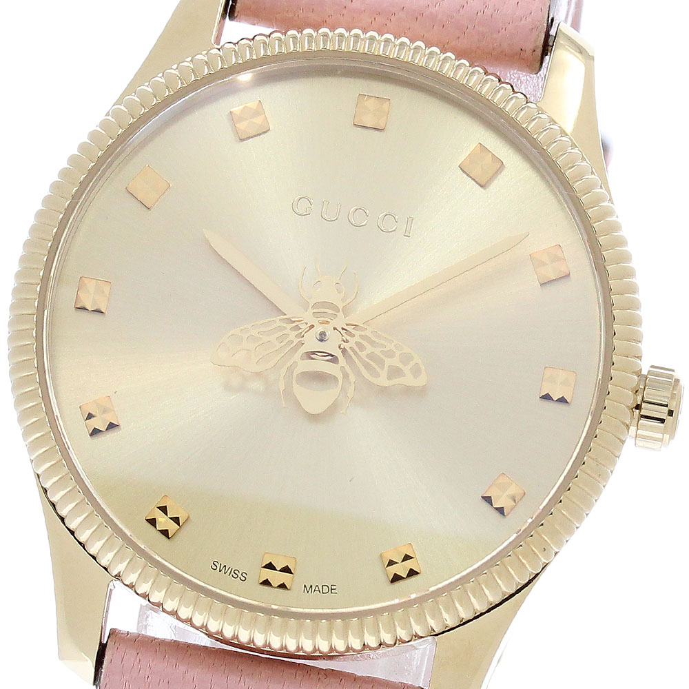 グッチ GUCCI 126.5/YA1265041 Gタイムレス クォーツ レディース 良品 箱付き_960136【中古】