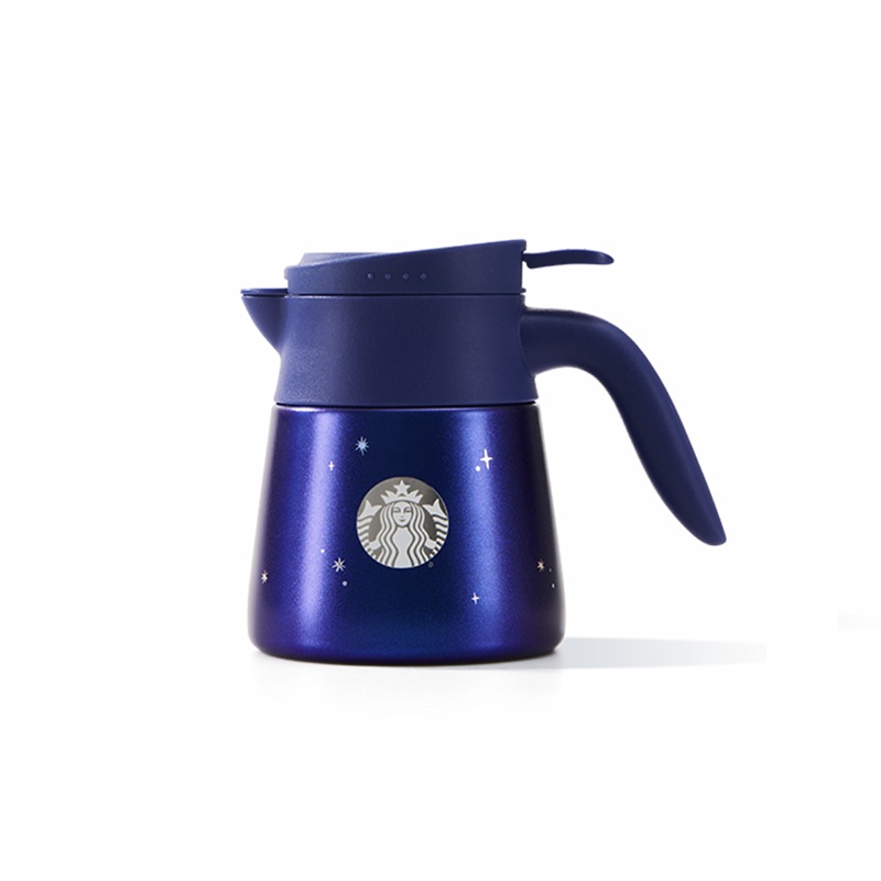 中秋の月満月集まりシンプルな高外観デスクトップハンドルポータブル茶漏れ断熱ティーケトル473ml