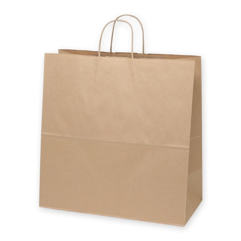 （まとめ買い）シモジマ HEIKO 手提げ紙袋 25チャームバッグ 25CB 45-1 未晒無地 50枚 幅450xマチ220x高455mm 003296000 [x3セット]