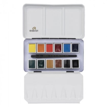 レンブラント固形水彩絵具 モノピグメント12色セット T0583-8690 409458