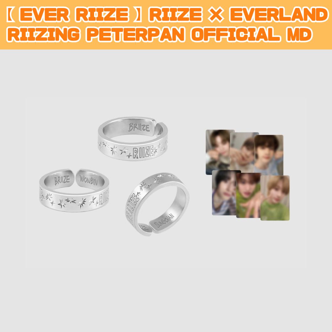 （公式）【EVER RIIZE】RIIZE × EVERLAND RIIZING PETERPAN OFFICIAL MD 現地購入 3/3 リング 指輪 トレカ付き