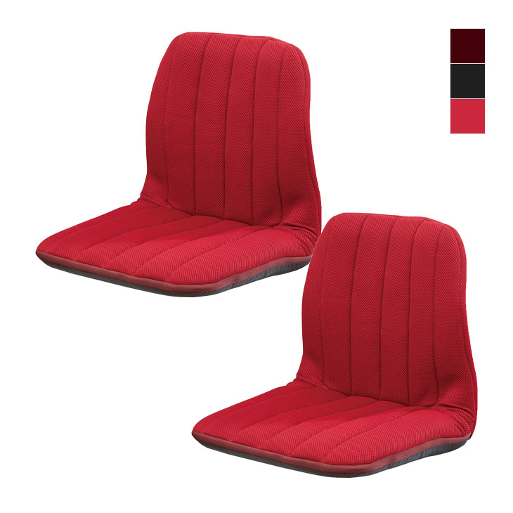 腰痛対策 背筋サポートリクライニングチェア 同色2個組 クッション 背もたれ付き 姿勢 サポート 座椅子 姿勢矯正 肩こり 骨盤サポート ファミリー・ライフ TVショッピング ファミラ