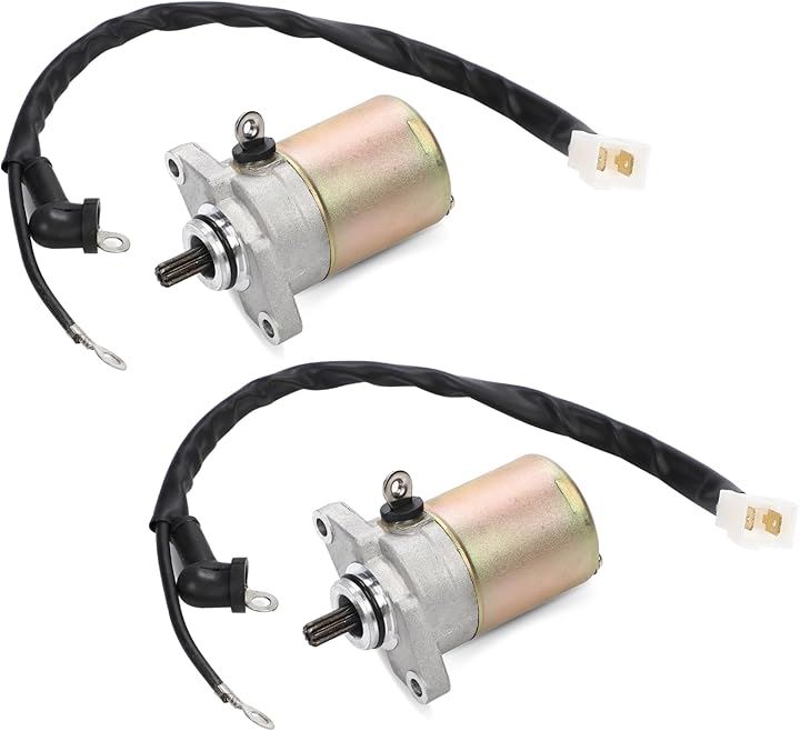 ヤマハ ジョグ JOG ビーノ Vino セル モーター スターター 配線 カプラー 付き 汎用 SA36J 39J 26J 37J 2個(シルバー)