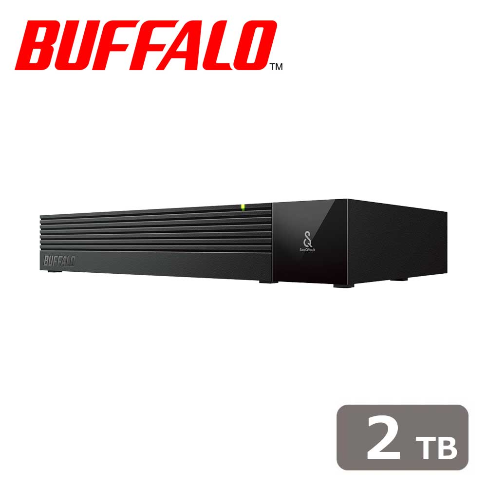 バッファローBUFFALO SeeQVault対応 録画用 外付けハードディスク 2TB HDSQS2U3A