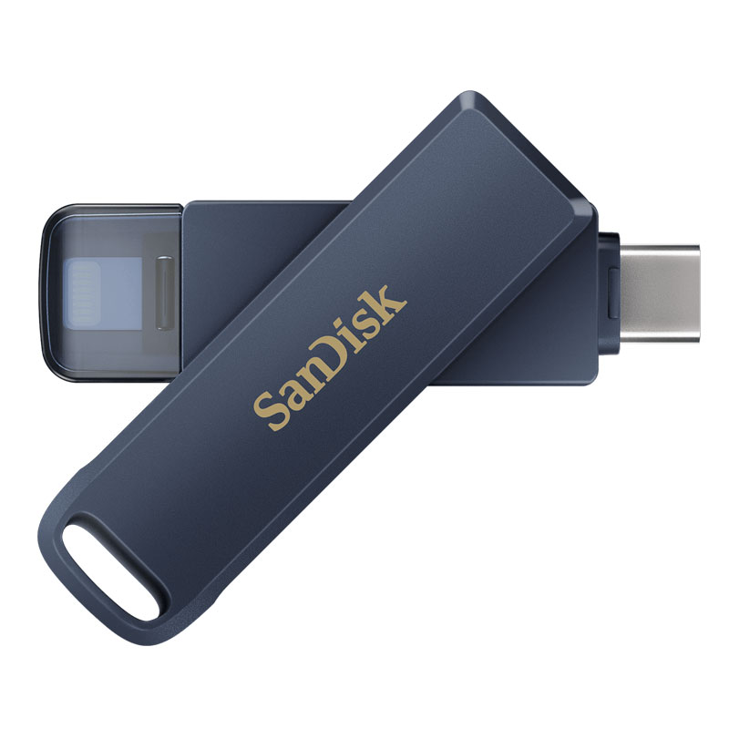 USBメモリ 128GB iXpand Phone Drive for iPhone Lightning + USB-C 回転式 USB3.2 Gen1 R:90MB/s 海外パッケージ