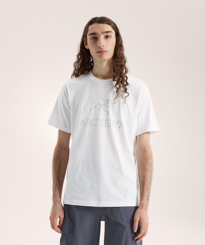 ARCTERYX アークテリクス ARCWORD LOGO SS TEE WHITE LIGHT HABITAT メンズ 半袖Tシャツ