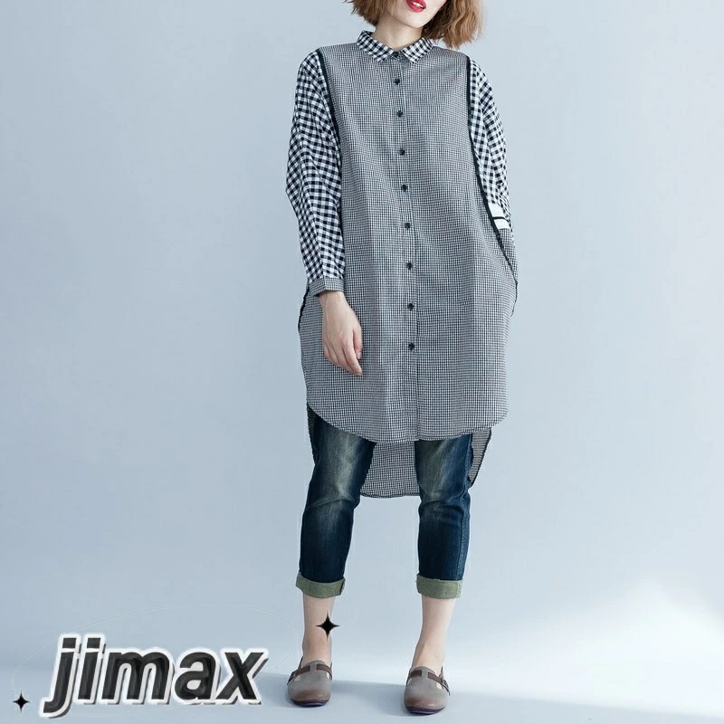 シャツ ワンピース ブラウス コーデ チェック柄 長袖 レディース 大きいサイズ きれいめ 秋ミモレ ロングシャツ 無地 チュニック シャツワンピ ホワイトデー