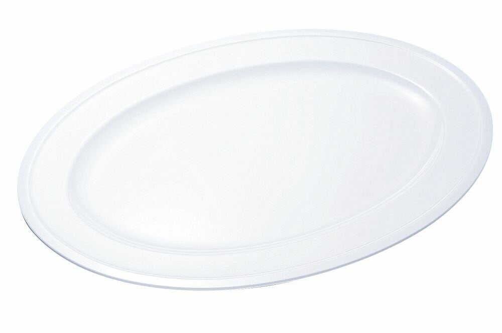 メラミン食器 白 小判皿 24インチ PW-13白