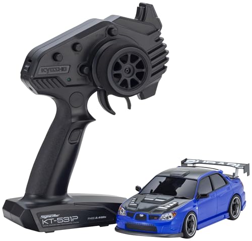 京商 (Kyosho) ミニッツAWD スバル インプレッサ エアロバージョン with カーボンボンネット メタリックブルー 電動ラジオコントロール 32653BL
