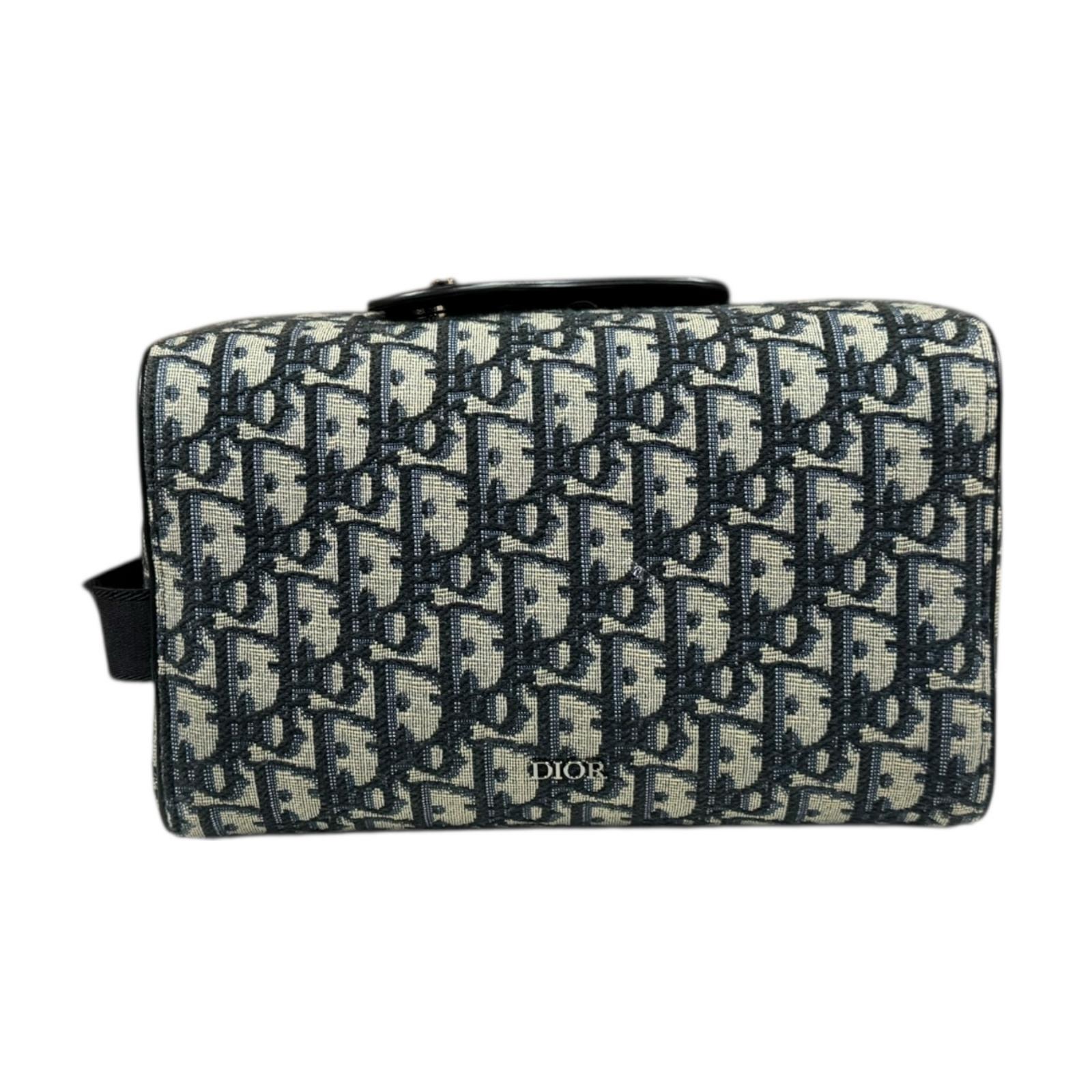 ディオール ランゴ トイレタリーケース オブリーク ハンドバッグ レザー 2ADCA418YKY ベージュ Dior 中古 美品