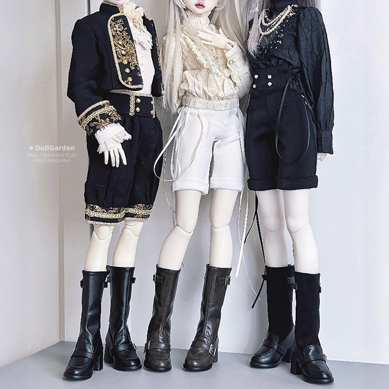 1/4 BJD ドールシューズ お靴 小王子靴 ブーツ ブラック ブラウン MSD/charmdoll 2代目/猫可可サイズ球体関節人形用シューズ