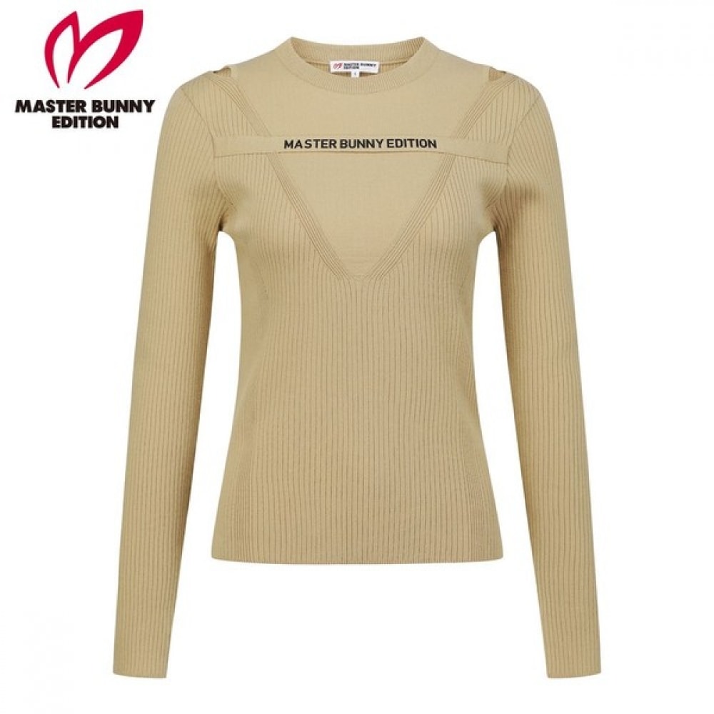 (Master Bunny) レディースロゴストラップカットアウトリブニット