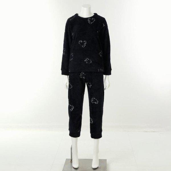 （正常）極細糸ホッキョクグマ刺繍冬女性室内着_C VEP396WS_NB_C