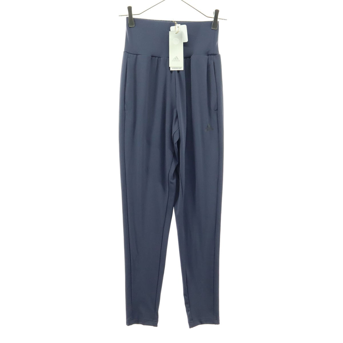 未使用 ワンポイントロゴ ストレッチパンツ S ブラック レディース 古着