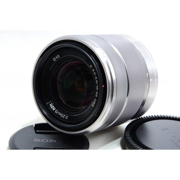 【中古】ソニー SONY E 18-55mm F3.5-5.6 OSS SEL1855 美品 標準ズーム フード付き