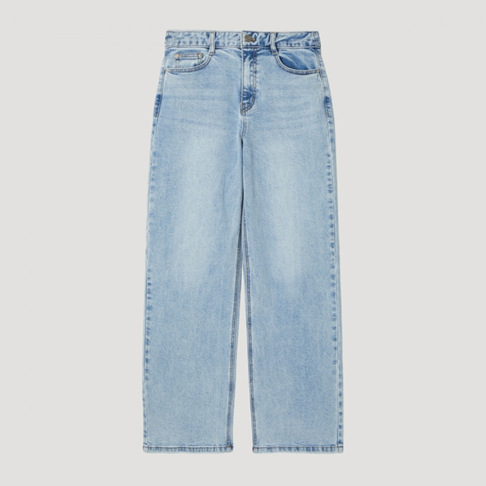 (SHS MISS) ベーシックストレートフィットデニムパンツ_SSMLP12070_LL