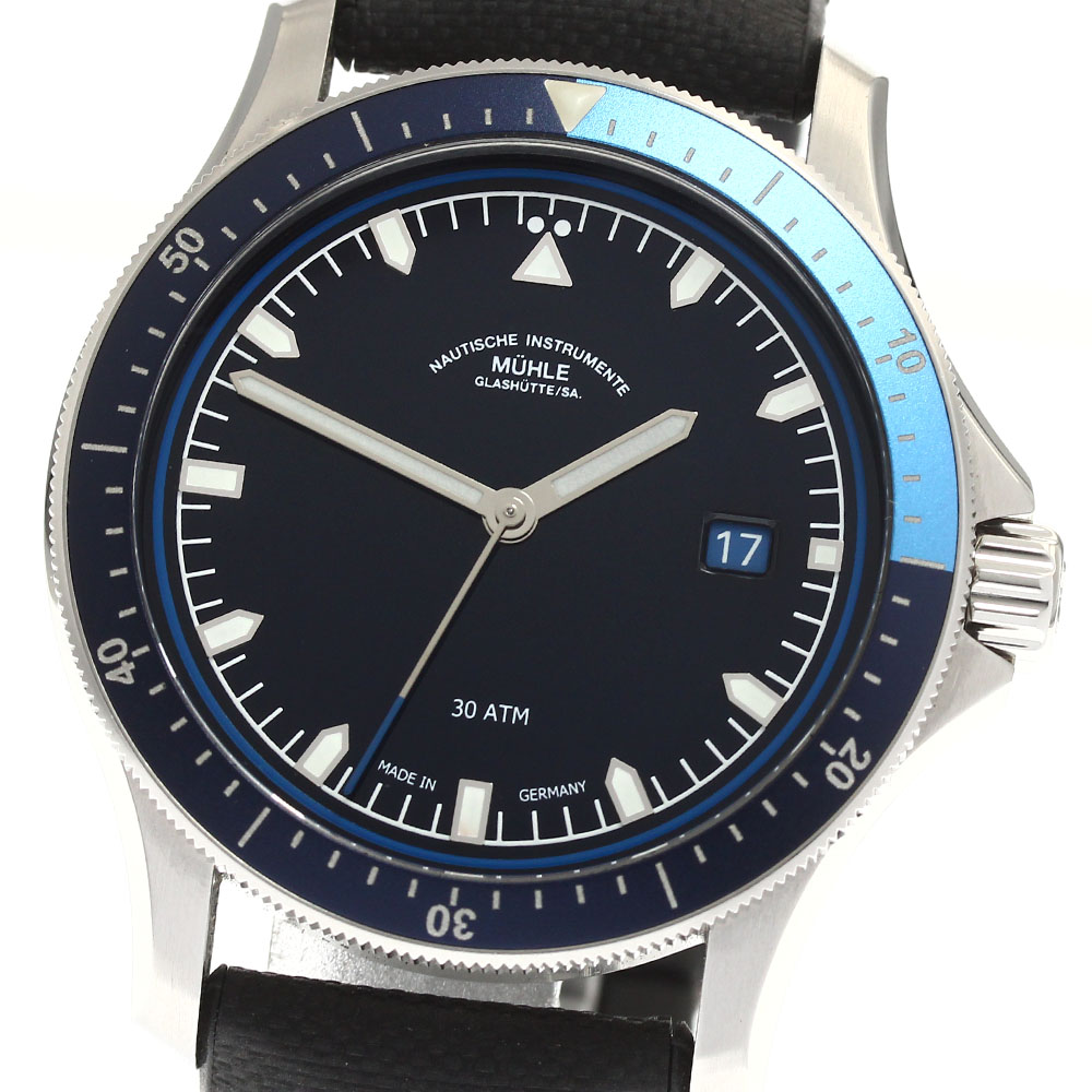 ミューレグラスヒュッテ Muhle Glashutte M1-42-30 プロマーレゴー デイト 自動巻き メンズ 良品 _903349【中古】