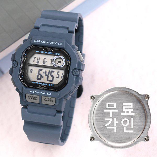 無料刻印 WS-1400H-2A ランニングスポーツ メンズウレタン時計 d