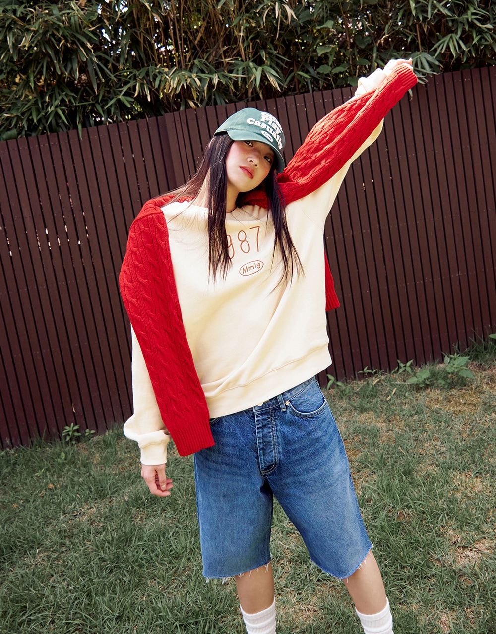 【MMLG】 DOODLE 19MG SWEAT : VANILLA